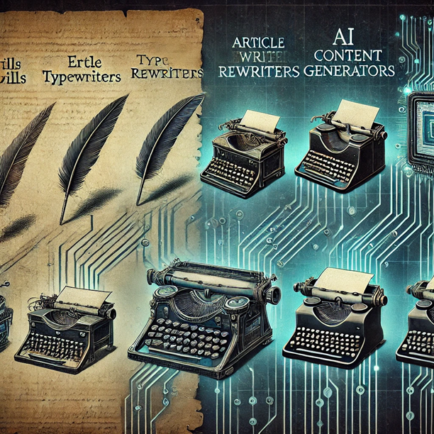 The Evolution of Writing Tools: From Article Rewriters to AI Content Generators in the Digital Age